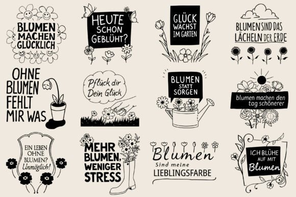 Blumen Machen Glücklich – SVG Quotes