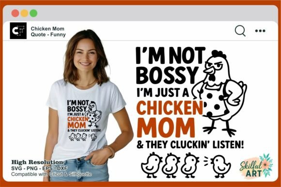 Chicken Mom Quote Design – Funny SVG