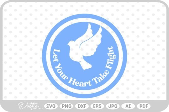 Dove Quote Bird Phrase SVG PNG DXF