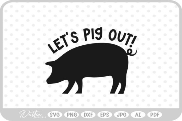 Pig Quote Farm Animal SVG PNG DXF