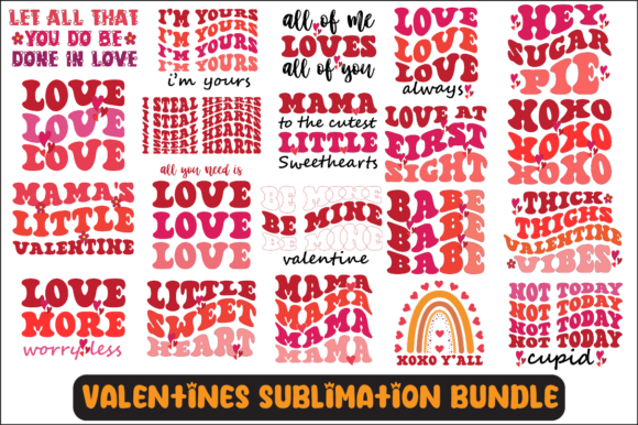 Valentines Svg Sublimation Design Bundle